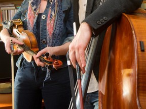 Miranda Mulholland will be playing violin with Orchestra London principal bassist Joe Phillips Sunday at Centennial Hall to mark the opening concert of the Pop series. (MIKE HENSEN, The London Free Press)