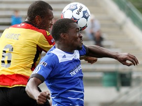 FC Edmonton, shown here hosting Fort Lauderdale in August, would be eliminated from the playoffs with a loss to the Strikers. (David Bloom, Edmonton Sun files)