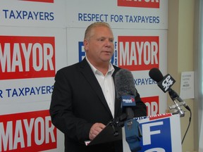 Doug Ford releases his campaign donor list on Sunday, Oct. 26, 2014. (Shawn Jeffords/Toronto Sun)
