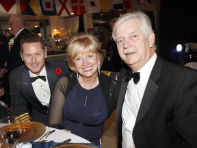 INTELLIGENCER FILE PHOTO BY JEROME LESSARD
Former Quinte West mayor John Williams, right, his wife Heather and then-Commanding Officer of 8 Wing/CFB Trenton, Col. David Lowthian, help raise funds for the Trenton Memorial Hospital Foundation (TMHF) in 2014. The Williamses have been named the Quinte Childrens' Foundation Guardian Angels.