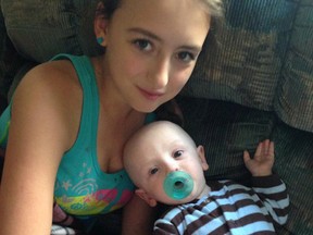 Supplied photo
Isabella, sister of Noah, spends time with her little brother.