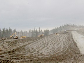 Flatiron crews continue to work on the eastern side of the  new Hwy. 22 alignment.