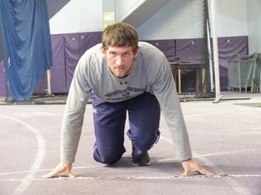 Western Mustang Michael Paisley is looking to get off on the right foot his year. The LCCVI grad and Petrolia native is trying out for the university’s track and field team. His last track season was cut short by a hampered hamstring. (BRENT BOLES, QMI Agency)