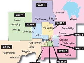 Greater Sudbury ward map