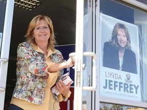 Former Liberal cabinet minister Linda Jeffrey at her campaign office in Brampton on Friday, Sept. 26, 2014. (Veronica Henri/Toronto Sun)