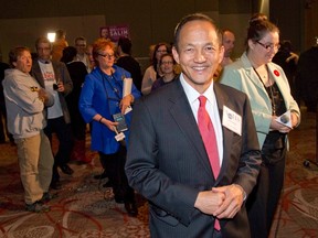 Mayoral candidate Paul Cheng arrives at the London Convention Centre  London, Ontario on Monday, October 27, 2014.  DEREK RUTTAN/ The London Free Press /QMI AGENCY?