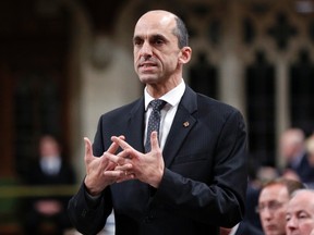 Minister of Public Safety Steven Blaney speaks during Question Period on Parliament Hill in Ottawa October 27, 2014.     REUTERS/Blair Gable     (CANADA - Tags: POLITICS)