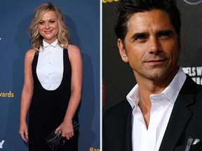 Amy Poehler and John Stamos. (REUTERS file photos)