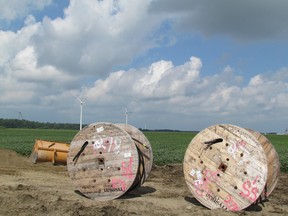 Construction of NextEra Energy's 92-turbine Jericho wind project is shown in this file photo taken in September. Ontario's Environmental Review Tribunal has rejected an appeal of the province's approval of the project being built in Lambton Shores and Warwick Township.
FILE PHOTO/THE OBSERVER/QMI AGENCY