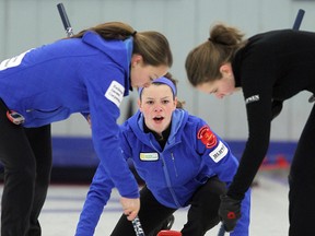 Rachel Burtnyk team members Laura Burtnyk (middle) Rebecca Cormier (left) and at right was Gaetanne Gauthier. (Jason Halstead/Winnipeg Sun/QMI Agency)