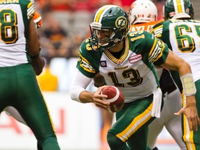 Eskimos quarterback Mike Reilly will operate behind a new offensive lineman this Saturday against B.C. (Kevin Light, Reuters).