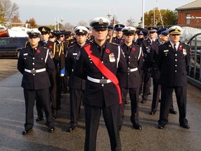 The Ottawa Paramedic Service honour guard was in Hamilton on Tuesday, Oct. 28, 2014 for the funeral of Cpl. Nathan Cirillo.
Twitter pic