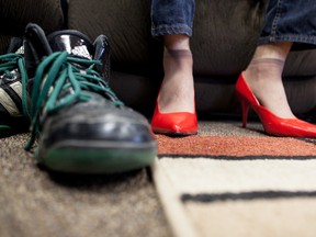 Last year Wellspring fundraised through events like 'Walk a Mile in Her Shoes,' pictured above. This year they again have a deficit of more than $90,000 they will have to cover with grants and fundraising efforts.

File photo | Whitecourt Star