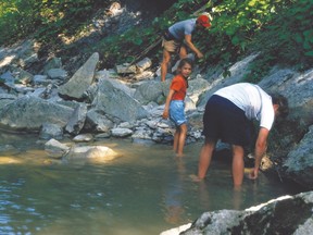 At Rock Glen Gorge, fossil hunters can dig the ancient critters right out of the mud. PHOTO COURTESY RON BROWN/FIRELY BOOKS