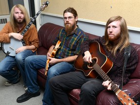 From left, Chris Stevenson, Dan Henshall and Adam Stevenson are the Thames River Valley Boys. (MORRIS LAMONT/THE LONDON FREE PRESS)