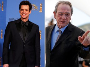 Jim Carrey and Tommy Lee Jones. (Reuters file photos)