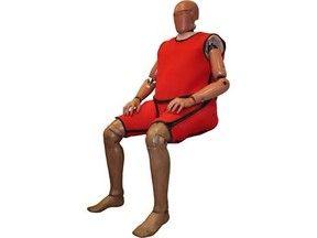 Humanetics, a company based in Plymouth, Mich., has developed an obese crash test dummy to better predict how people who have extra weight might be hurt in a collision. (Photo: Humanetics/Handout/QMI Agency)