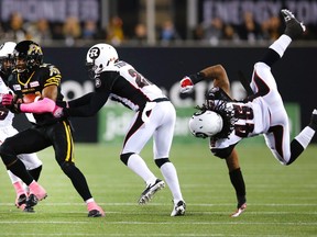 The RedBlacks host the Ticats Friday in a rematch from their game Oct. 17 in Hamilton. The Ticats won that game 16-6. (Mark Blinch/Reuters)
