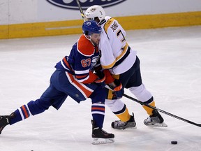 After four wins in a row, the Oilers and their fans may have been thinking they cracked the winning formula until they ran into the Nashville Predators Wednesday at Rexall Place. (David Bloom, Edmonton Sun)