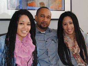 Former Canadian soldier Louis Leconte and his daughters Jessica, left, and Patricia  are featured in a documentary about the affect of PTSD on families. (Photo courtesy of Alexa-Frances Shaw)