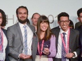 Pictured are members of the York University team that competed for the Hult Prize. From left to right: Luca De Blasis, Abbas Khambati, Danica Stanojevic, Hemanth Soni and Dhaman Rakhra. (Supplied Photo)