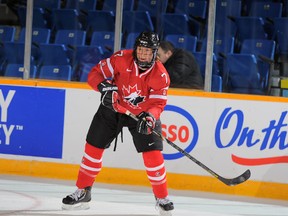 Sarnia Sting rookie Jakob Chychrun was invited to play at last year's World U-17 Hockey Challenge as an under-aged player. He will be one of the few returning players at this year's tournament, hosted by Sarnia and Lambton County. (HOCKEY CANADA IMAGES)