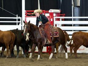 Hayley Butz and her horse Pepper blaze through a recent competition. - Photo Supplied