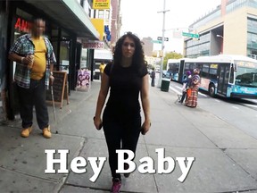 Shoshana Roberts was recorded walking the streets of New York for 10 hours in an effort to highlight the harassment women routinely face in public. (YouTube)