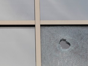 A rock was thrown through the window of the Darus Sunnah Mosque on Hunt Club Road in Ottawa Friday Oct 31,  2014. Tony Caldwell/Ottawa Sun/QMI Agency