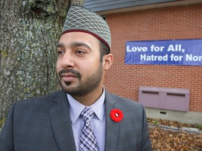 Imam Imtiaz Ahmed said he's not aware or ever been aware of any of the members of his east-end muslim community having held radical views. He said he would first try to speak to them, and then report them to police.
DOUG HEMPSTEAD/Ottawa Sun
