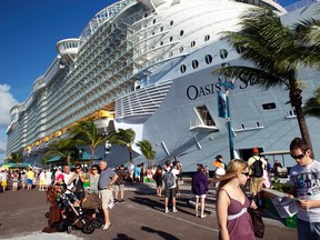 You can bid on a cruise aboard the Oasis of the Seas, largest cruise ship in the world. (FILE PHOTO)