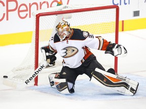 Anaheim Ducks goalie Frederik Andersen. (TIM HEITMAN/USA TODAY Sports)