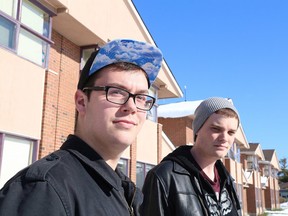 Gino Donato/The Sudbury Star
Cambrian students Ryan Dubeault, 19, and  Alex Begin, 20,  of Cochrane, were only a few doors down from the site of a stabbing earlier this month at the Cambrian College residence.