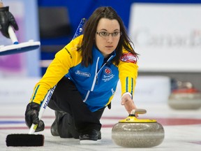 Val Sweeting of the Saville Centre claimed her first Grand Slam title at Selkirk, Manitoba on Sunday morning (Joel Lemay, QMI Agency).