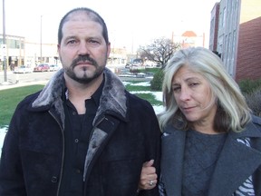 Harold Carmichael/The Sudbury Star
DJ Hancock's parents, Dean Sr. and Kim, at the Sudbury Courthouse in this file photo.