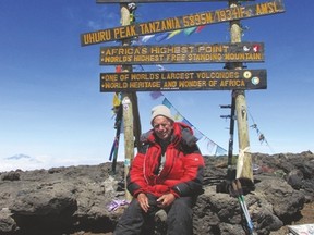 Bruce Christie at the top of Kilimanjaro