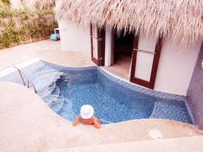 Many of the rooms, suites and villas at Sandals LaSource Resort in Grenada have private plunge pools. STEVE MacNAULL/SPECIAL TO QMI AGENCY