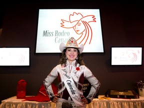 Miss Rodeo Canada Nicole Briggs poses for a photo before a reception at Northlands Park in Edmonton, Alta. on Saturday, Nov. 9, 2013. Edmonton Sun