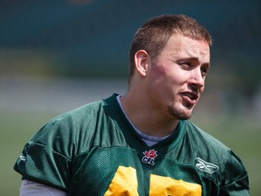 J.C. Sherritt says knowing that Solomon Elimimian was poised to beat his season tackle mark didn`t affect the way he played on Saturday. (Ian Kucerak, Edmonton Sun)