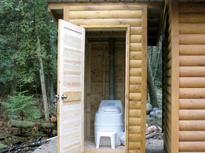 Columnist Mike Strobel's compost toilet up in Manitoulin Island.