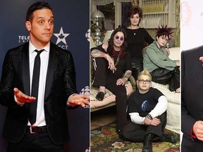 George Stroumboulopoulos, the Osbournes and David Hasselhoff are seen in this combination file photo. (REUTERS FILES/HANDOUT)