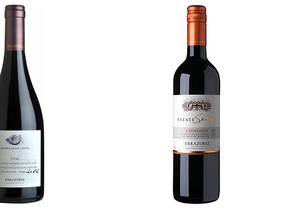 Viña Errazuriz 2012 Estate Carmenère and Viña Errazuriz 2012 Single Vineyard Syrah, both from Aconcagua, Chile. (Handout)