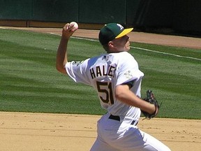 Former Oakland A's pitcher Brad Hasley served up the pitch that saw Barry Bonds smack his 714th career home run. (Wikimedia Commons)