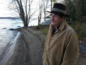 Pierre Daoust of Dunrobin rescued a woman whose car wound up in the Ottawa River steps from his rural home in the west end Tuesday evening, seen here on Wed. Nov. 5, 2014. KELLY ROCHE/OTTAWA SUN/QMI AGENCY