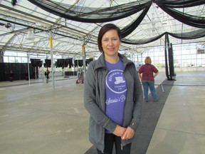 Adella Stewardson, manager of fund development for Lambton County Development Services, was on hand Wednesday as crews began preparing DeGroot's Nurseries for this year's Fusion food show fundraisier for the agency. The show runs Friday and Saturday, 5 p.m. to 11 p.m., with approximately 50 food, wine and craft beer vendors expected. PAUL MORDEN/THE OBSERVER/QMI AGENCY