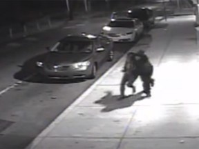 A surveillance video captured the moment Carlesha Freeland-Gaither was abducted from a Philadelphia street on Sunday, November 2, 2014. (YouTube)
