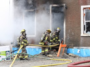 JOHN LAPPA/THE SUDBURY STAR
Firefighters battle a house fire on Alder Street in Sudbury a couple of years ago.