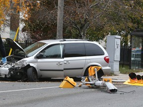A woman was struck and killed by a minivan Thursday, Nov. 6, 2014 at Midland Ave. and Gilder Rd. (Veronica Henri/Toronto Sun)