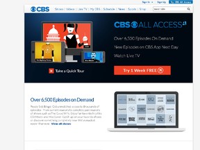 CBS All Access. (Website screenshot)