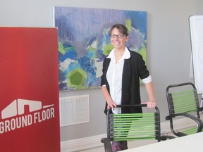 Project coordinator Melina Marchand of The Ground Floor inside the facility's boardroom.